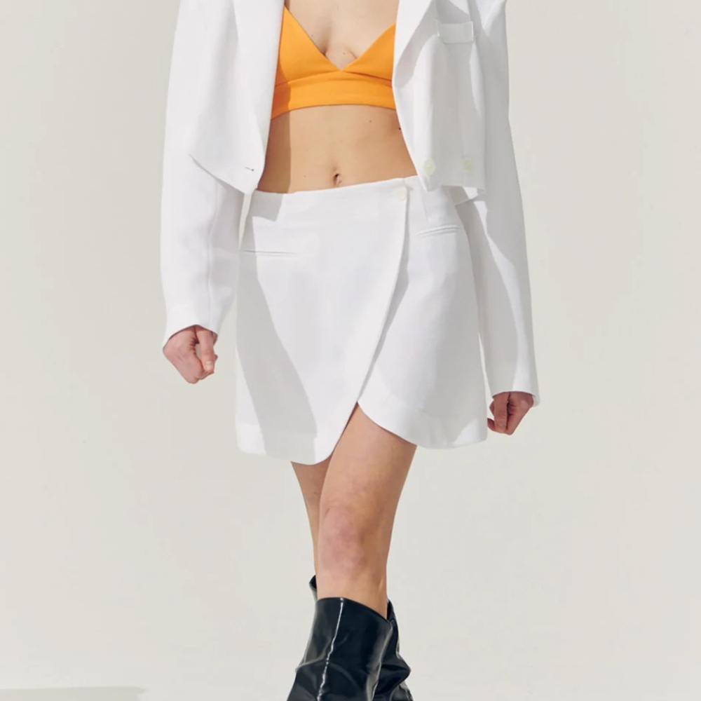 NEW! STORETS Re:born Eva Tulip Wrap Mini Skirt